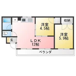 シャンボール長久手【3階】の間取り