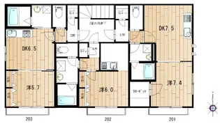 タウンコート西荻【2階】の間取り