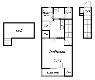 フラットテラス【2階】の間取り