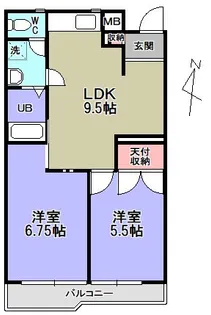 グリーンシャイン芝【1階】の間取り
