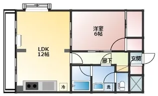 メゾン・ドゥ・ヴァン上赤江【4階】の間取り