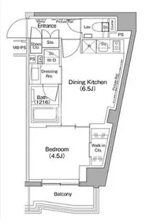 ザ・パークハビオ神楽坂【4階】の間取り