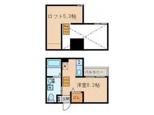 パレッタ小本WEST【2階】の間取り