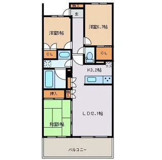 ベリスタタワー【4階】の間取り