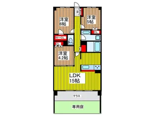 SHINTO CITY H棟【1階】の間取り