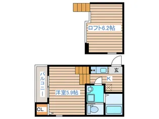 ハーモニーテラス六丁の目中町II【2階】の間取り