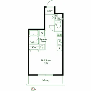 プライマル品川西大井【3階】の間取り