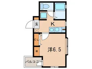 コスモ・コ-ト川崎【1階】の間取り