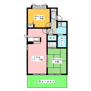 エンジェル グレイス(Angel Grace)【1階】の間取り