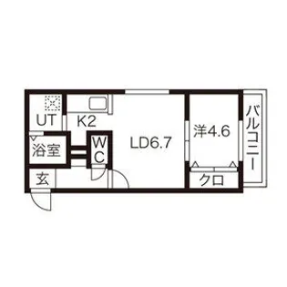 セカンドアベニューB【3階】の間取り