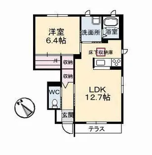 エテルグリーア A棟【1階】の間取り