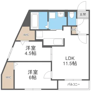 DORMIRE新札幌【2階】の間取り