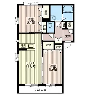 モンターニュ【3階】の間取り