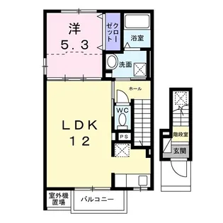 プラシードピアッツァ【2階】の間取り