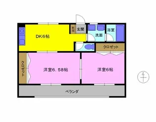 UYアクシア【1階】の間取り