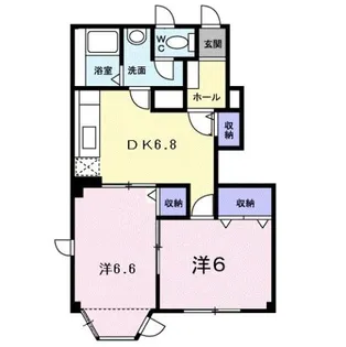 サンクァイエットB【1階】の間取り