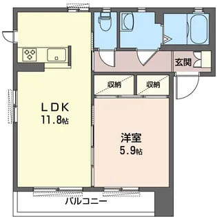 ル・ソレイユI【2階】の間取り
