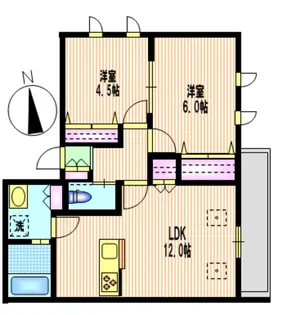 Maison South Shore【1階】の間取り