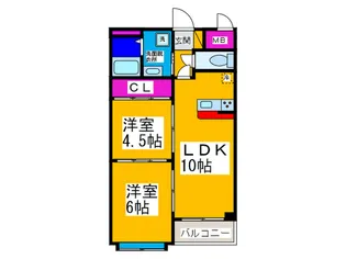 レジデンス モズ【1階】の間取り