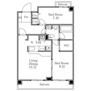 グラマシー恵比寿【4階】の間取り