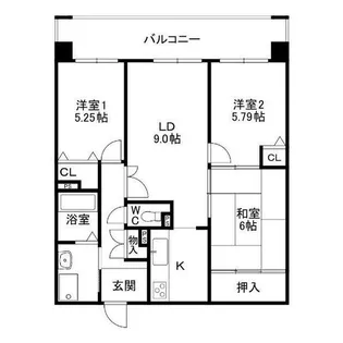 ヴェール園田【6階】の間取り