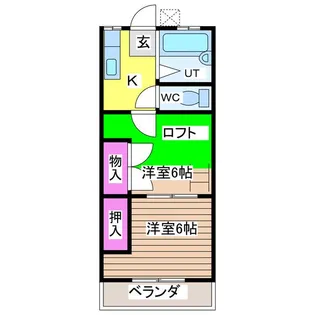 メゾネート鹿島【2階】の間取り