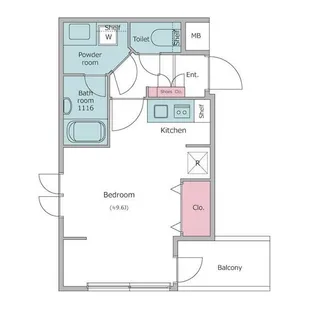 レジディア世田谷若林【3階】の間取り