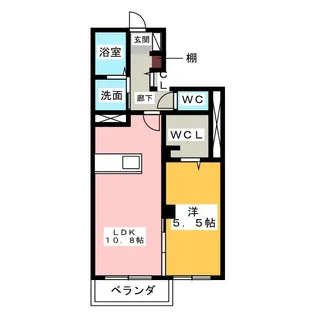 ラ・フローレIII【1階】の間取り