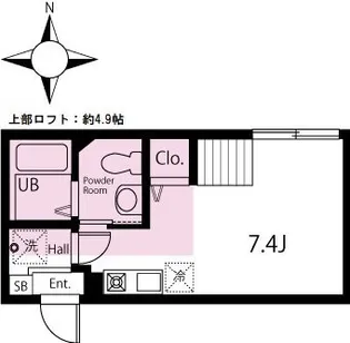 ハーミットクラブハウスローズ【2階】の間取り