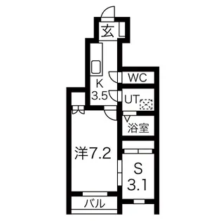 la vie bell I棟【1階】の間取り