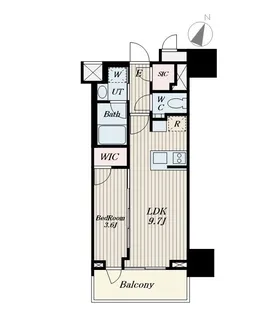 ザ・パークワンズ日本橋人形町【2階】の間取り