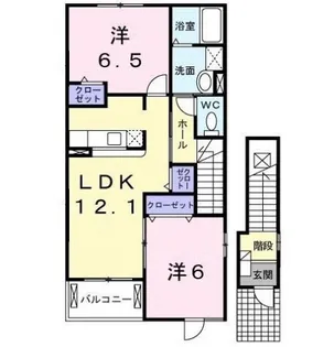 ブランシュールB【2階】の間取り