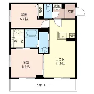 シャーメゾン三ツ境I【3階】の間取り