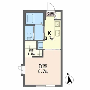 プリーマK【1階】の間取り