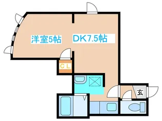 プラネットツイン円山公園【2階】の間取り