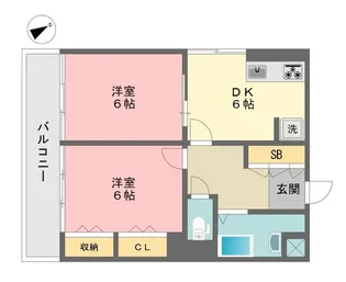 新宿マンション【4階】の間取り