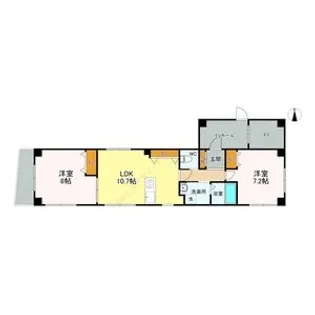 Urbane真田山【5階】の間取り