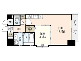 Albero Grande 城北【10階】の間取り