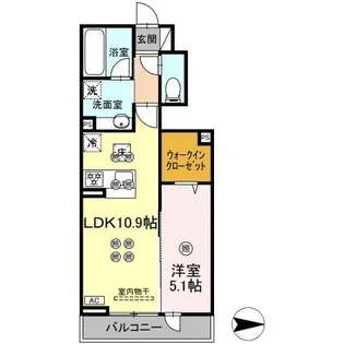 トリシア関【1階】の間取り