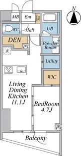 エクセルシオール横浜中山【3階】の間取り