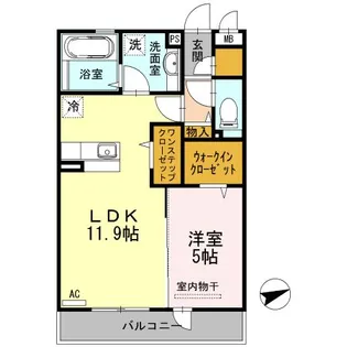 ロイヤルガーデン三国ヶ丘 弐番館【1階】の間取り