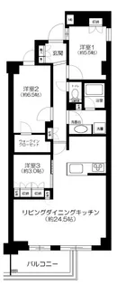 オープンレジデンシア高輪プレイス【6階】の間取り