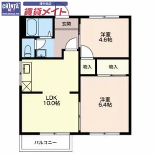 ローヤルハイツA【1階】の間取り