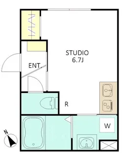 ベルガット早稲田【1階】の間取り
