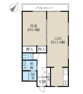 アーバンハウス西堀【6階】の間取り