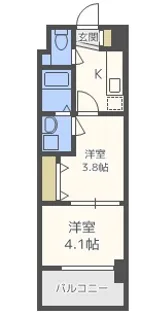 グランフォーレ桜坂ステーションプラザ【9階】の間取り
