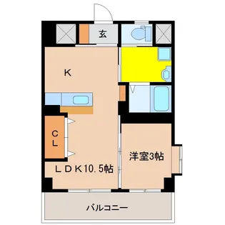 フレグラントよしの【3階】の間取り