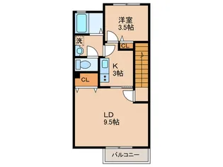 ウエストパレスII A棟【2階】の間取り