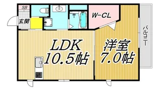シャロームナカムラ3番館南棟【2階】の間取り