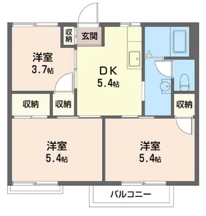 ハイツアイB【2階】の間取り